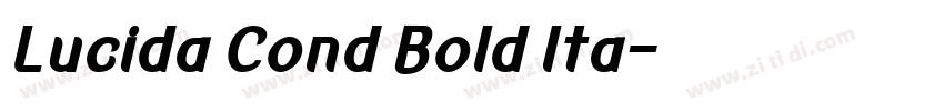 Lucida Cond Bold Ita字体转换